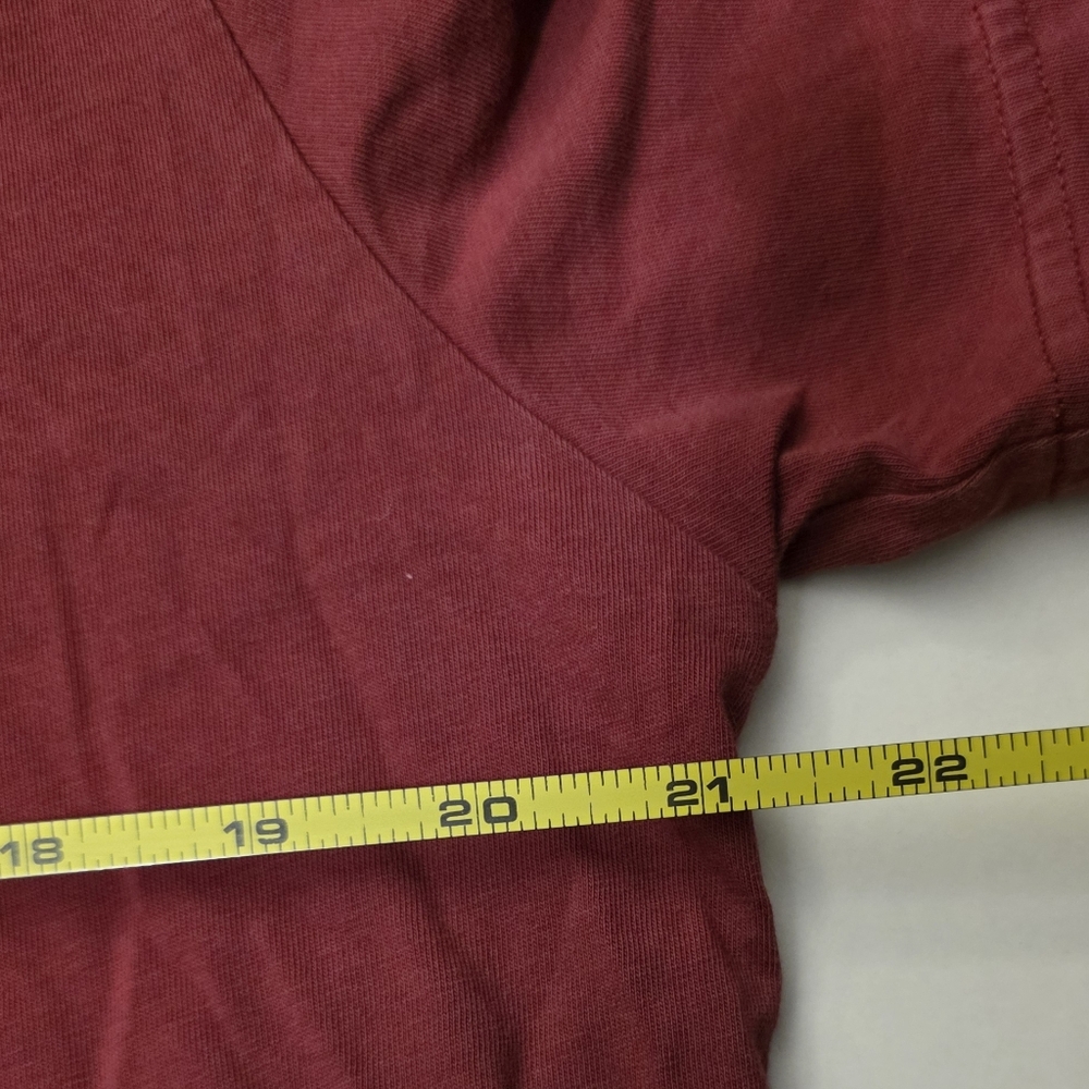 Maison Margiela Aids Awareness T Shirt V Neck Burgundy Size L - Picture 10 of 10